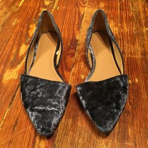 Velvet Pointed Flats